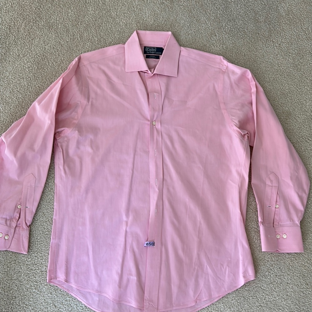 Men’s Polo Casual Button Down Pink